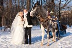 Мех в зимней свадьбе