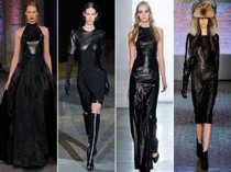 Кожаные платья – модный trend осенне-зимнего сезона
